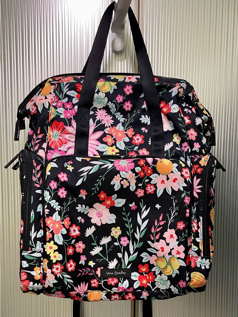 Vera Bradley Tangerine Twist Lighten Up Backpack Black/Multicolor Floral